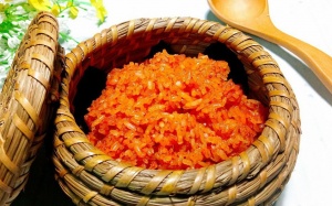 Nấu xôi gấc đỏ ngày Rằm tháng Giêng để cả năm may mắn