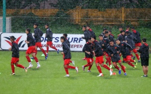 U22 Việt Nam đội mưa luyện công 