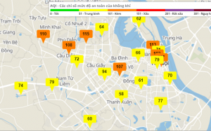 Chỉ số không khí 18/1: Hà Nội kết thúc chuỗi ngày ô nhiễm