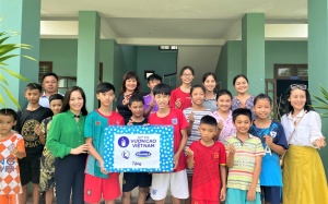 Trẻ em Thừa Thiên Huế hưởng niềm vui uống sữa từ Vinamilk