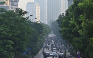 Sáng 24/3, chất lượng không khí Hà Nội ở mức trung bình