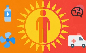 Infographic: Làm sao phân biệt sốc nhiệt và đột quỵ?