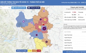 Hà Nội công bố chi tiết cấp độ dịch COVID-19 theo từng xã, phường