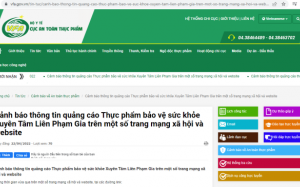 Cục An toàn thực phẩm “tuýt còi” Xuyên Tâm Liên Phạm Gia vi phạm quảng cáo