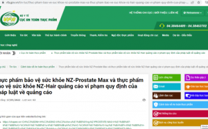 Cảnh báo sản phẩm NZ-Prostate Max và NZ-Hair quảng cáo gây hiểu nhầm như thuốc chữa bệnh