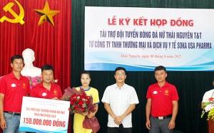 Thái Nguyên T&T khiến các đội bóng nữ phát thèm khi lại có thêm nhà tài trợ