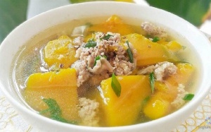 Hướng dẫn nấu canh bí đỏ thịt bằm thơm ngon, mát bổ cho cả gia đình