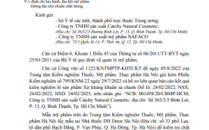 Thu hồi toàn quốc lô mỹ phẩm Xịt kháng khuẩn không đạt chất lượng