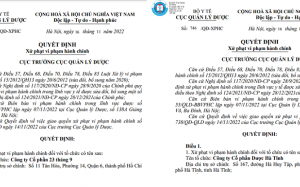 Xử phạt 2 công ty do sản xuất thuốc không đạt tiêu chuẩn chất lượng