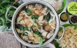 Gợi ý thực đơn: Làm lẩu gà lá é, tôm rim thịt ba rọi đãi cả nhà