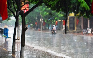 Bắc Bộ mưa vừa và rải rác có dông
