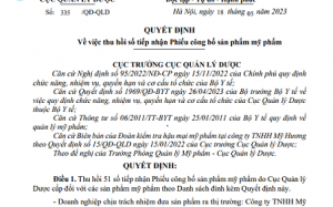 Thu hồi 51 số tiếp nhận Phiếu công bố sản phẩm mỹ phẩm do không xuất trình hồ sơ