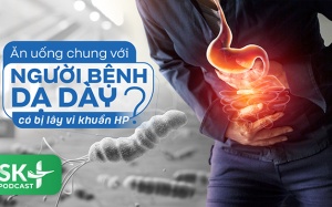 Podcast: Ăn uống chung với người bệnh dạ dày có bị lây vi khuẩn HP không?