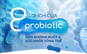 8 lợi ích của probiotic cho đường ruột và sức khỏe tổng thể