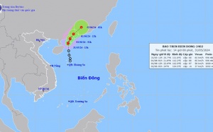 Áp thấp nhiệt đới mạnh lên thành bão số 1