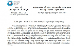 Phát hiện 3 lô thuốc Cefixime 200 giả tại một số địa phương