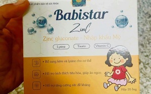 Tạm dừng bán, sử dụng sản phẩm TPBVSK Babistar ZinC