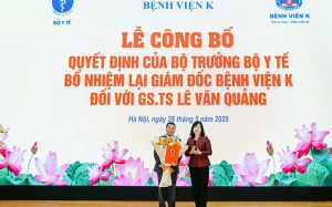 Bộ Y tế bổ nhiệm lại Giám đốc Bệnh viện K