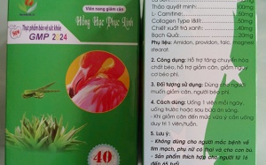 Phát hiện 3 chất cấm trong viên nang giảm cân Hồng Hạc Phục Linh