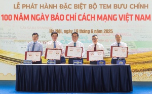 Phát hành bộ tem đặc biệt kỷ niệm 100 năm Ngày Báo chí Cách mạng Việt Nam (1925-2025)