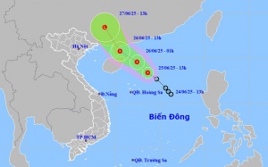Nhiều nơi mưa lớn vào chiều tối do ảnh hưởng của áp thấp nhiệt đới