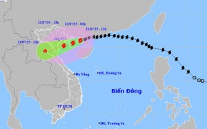 Cảnh báo Hà Nội và 5 tỉnh thành mưa rất to do bão số 3