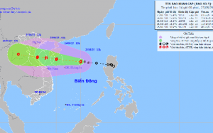 Bão số 5 đi vào Biển Đông, nhiều tỉnh miền Trung chịu ảnh hưởng