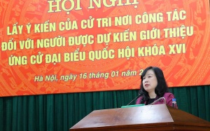 Bộ trưởng Đào Hồng Lan được giới thiệu ứng cử Đại biểu Quốc hội khóa XVI