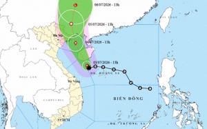 Bão số 1 mạnh lên giật cấp 11, gây mưa to 