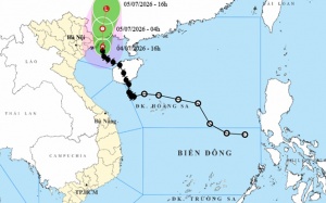 Bão số 1 sắp đổ bộ Quảng Ninh, nhiều nơi mưa lớn