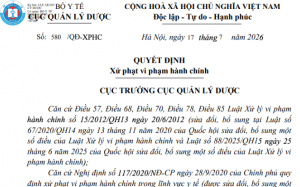 Xử phạt Công ty Cổ phần Dược phẩm Cửu Long