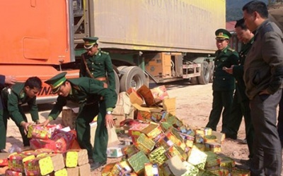 Quảng Bình: Thu giữ gần 400kg pháo lậu