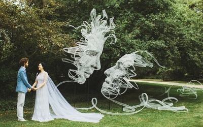 Tác phẩm điêu khắc ảo diệu trong ngày cưới của Benjamin Shine