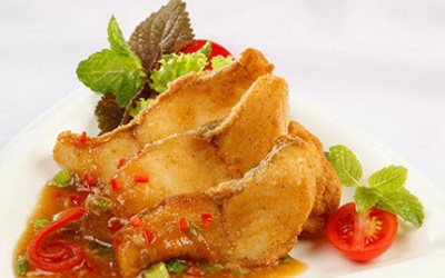Cá lóc phi lê xốt gừng