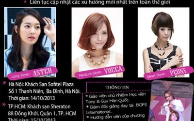 Khóa học tạo mẫu tóc xu thế Nhật Bản - Hàn Quốc 2014