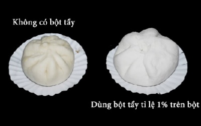Bánh bao trắng tinh nhờ chất tẩy độc hại