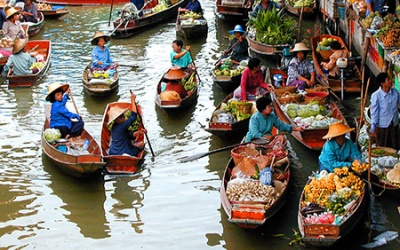 Tái hiện 'chợ nổi miền Tây' tại Hà Nội