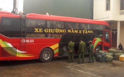 Bắt giữ xe khách chở 2 tấn thịt thối