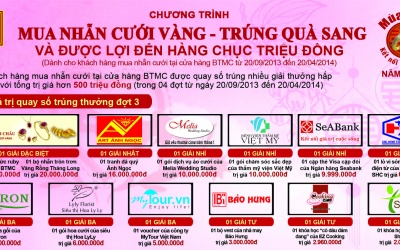“Mua nhẫn cưới vàng - trúng quà sang 2013 - 2014”