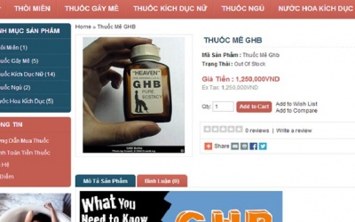 Thuốc mê rao bán nhan nhản trên mạng