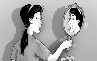 Mụn vì stress