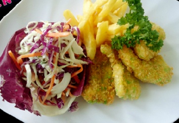 Cá lăn bột chiên xù