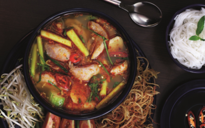 Giòn giòn lẩu gân cá chua cay