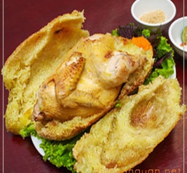 Món lạ 'đảm bảo' ngon: Gà ta bó xôi