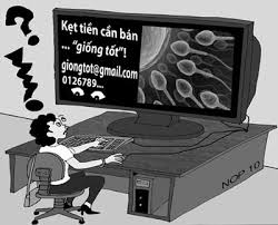 Nhộn nhịp rao bán tinh trùng để... sắm đồ