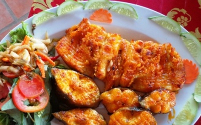 Cá lăng nướng muối ớt
