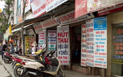 'Choáng' với những quảng cáo phá thai bằng ống siêu dẫn