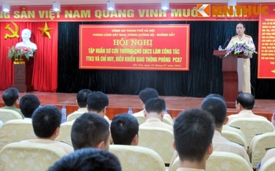 Hơn 500 chiến sĩ CSGT Hà Nội tập huấn sơ cứu thương