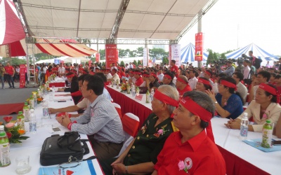 Ngày hội hiến máu 'Giọt hồng tri ân' khai mạc tại Sân vận động Quốc gia Mỹ Đình