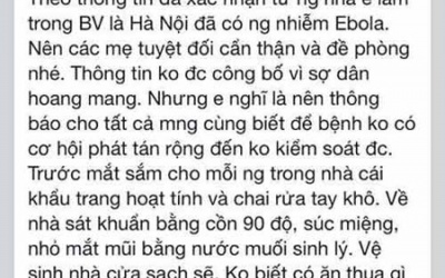 Điều tra 2 phụ nữ tung tin đồn dịch Ebola